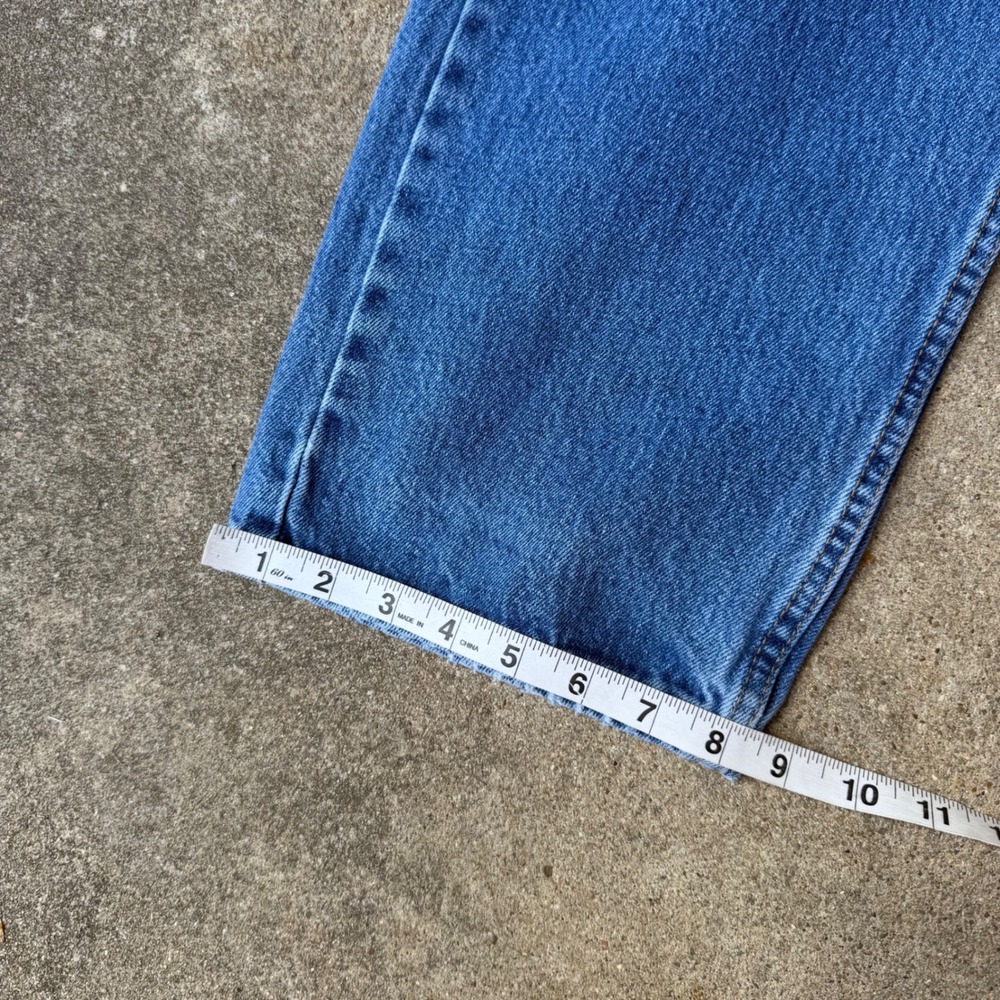 Levis 505 Regular Fit Straight Leg Jeans Mens 42x30 Blue Denim 505-0216 - Picture 12 of 12